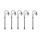 Lampadaires à globe unique (x10).