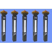 Lampadaires avec des fleurs (x10).