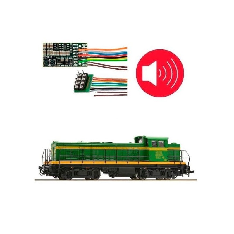 Descodificador com som para o 307 RENFE, 8 pinos.