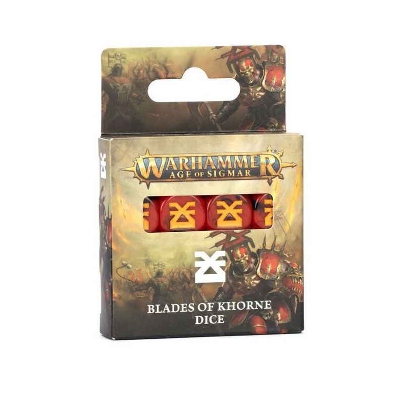 Würfel der Khorne-Klingen. Würfel der Khorne-Klingen.
