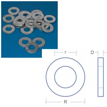 Steel washer (x20), M3. RB 104-30