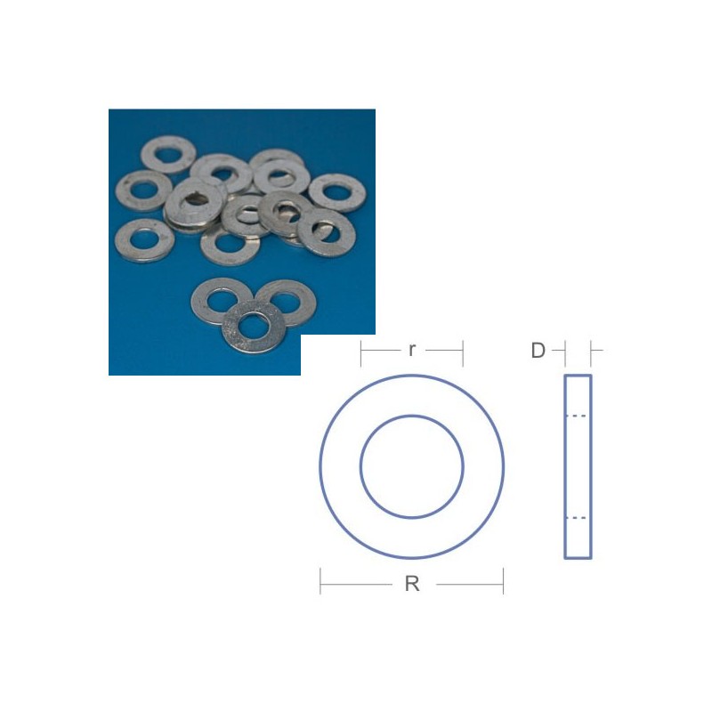 Arandela de acero (x20), M3. RB 104-30