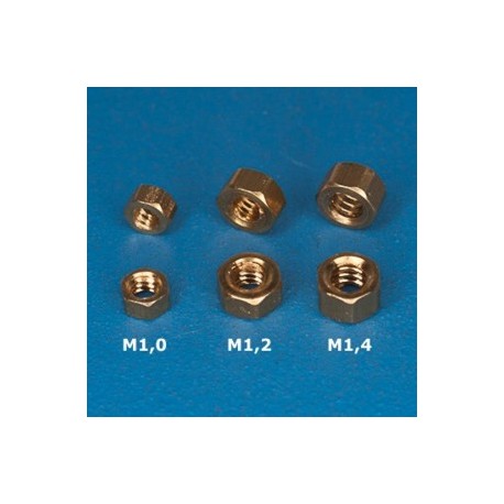 Brass nuts M1,6 (x20). RB 107-16