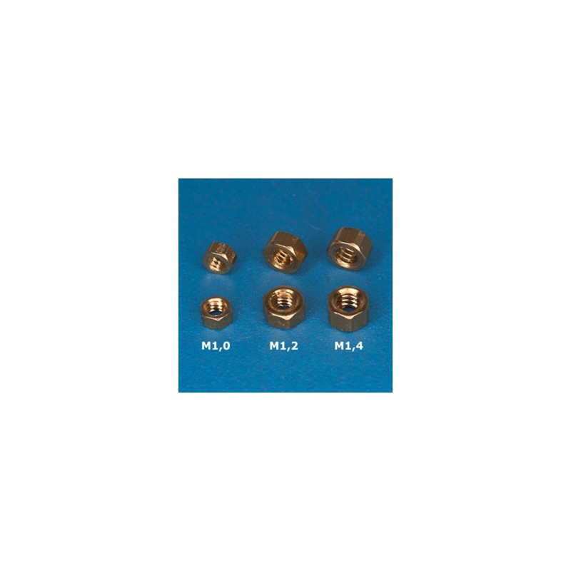 Tuercas de latón M2,0 (x20). RB 107-20