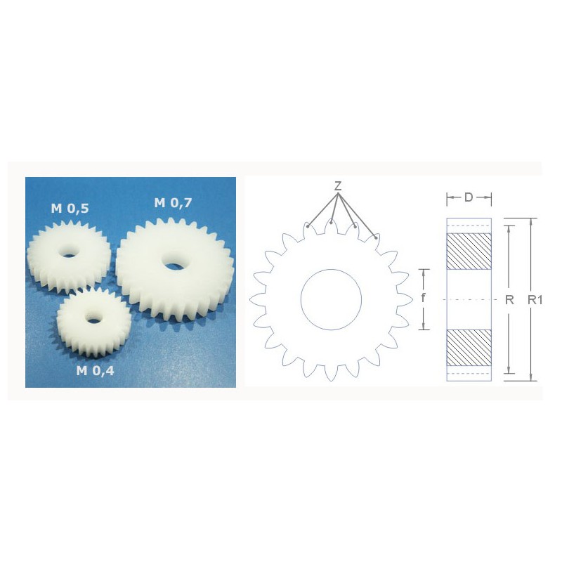 Engranaje de 15,6 mm y 24 dientes. RB 110-24