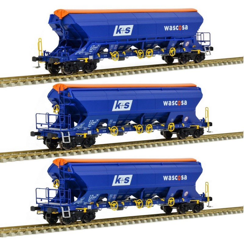 Ensemble de wagons-trémies Wascosa Tanpps.