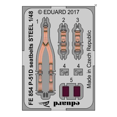P-51D seatbelts STEEL AIRFIX.