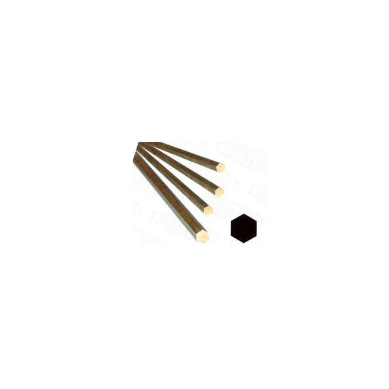 Perfil hexagonal de latón 3 mm. HIRSCH 40176 Perfil hexagonal de latón 3 mm. HIRSCH 40176