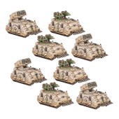 Legions Imperialis: Geschwader der Wirbelwind- und Scorpius-Raketenpanzer.