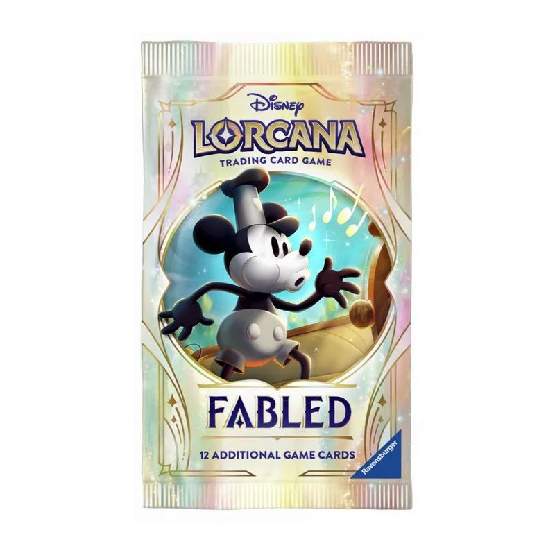 Sobre de cartas Disney Lorcana: Fabled . En inglés.