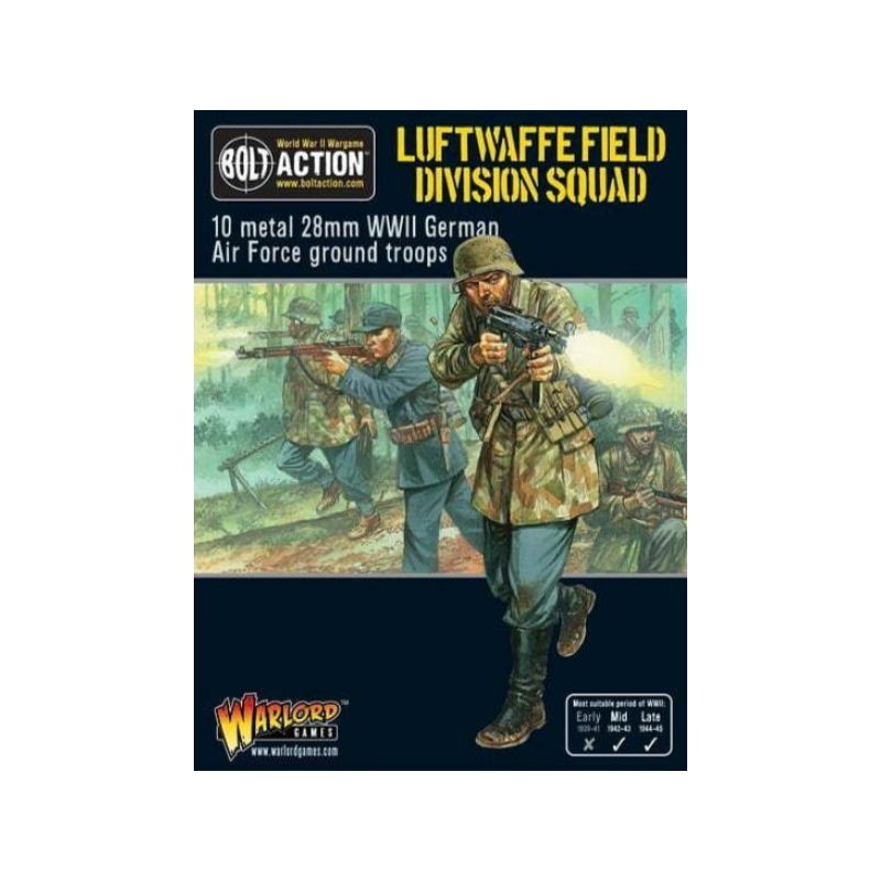 Escadron de division de campagne de la Luftwaffe. Bolt Action.