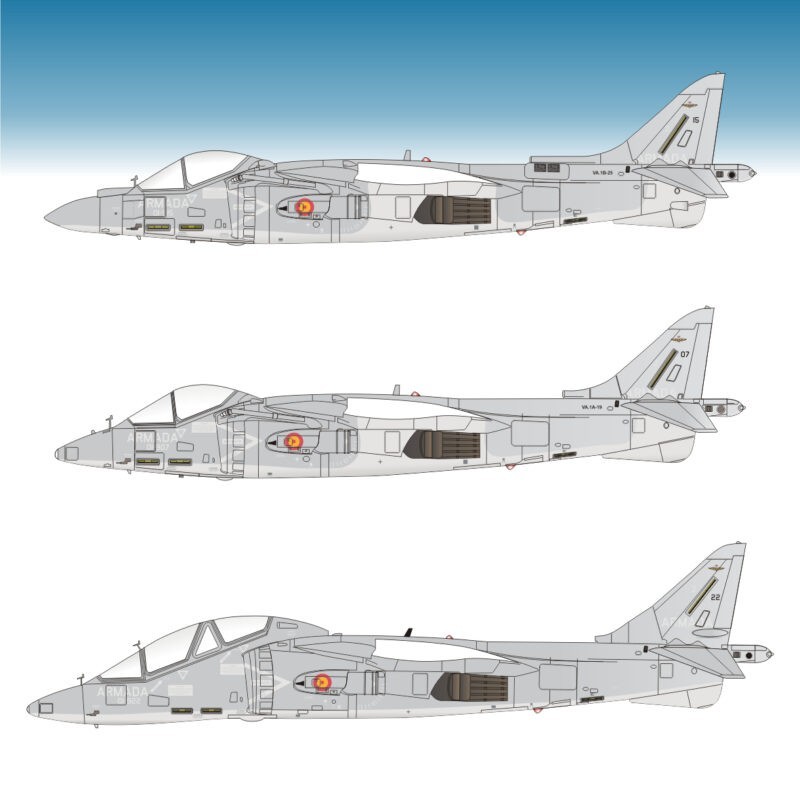 Decalques: Harrier AV-8B.