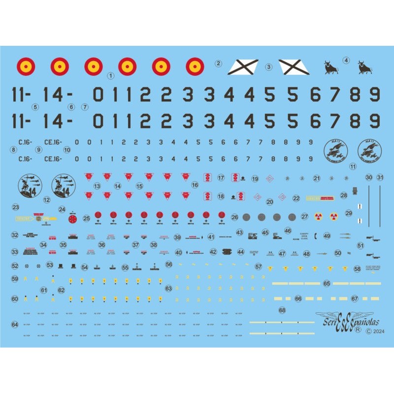 Decal set: Eurofighter EFA 2000. Decal set: Eurofighter EFA 2000.