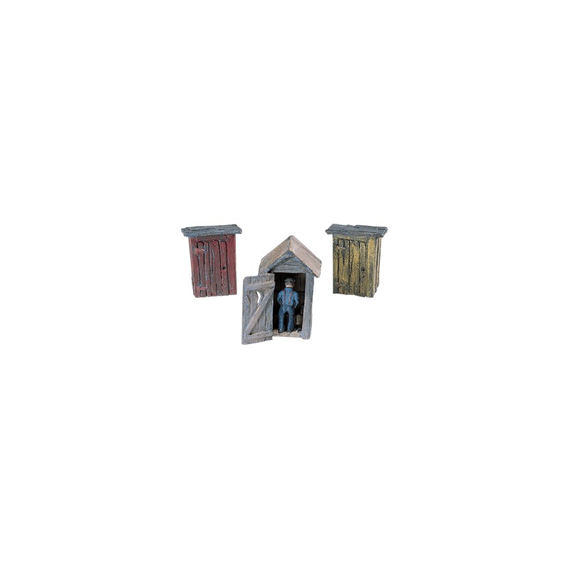 3 Outhouses and Man. WOODLAND D214