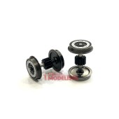 DC wheel set Locomotive series Euro 6000 (x2). With rubber tyres.
