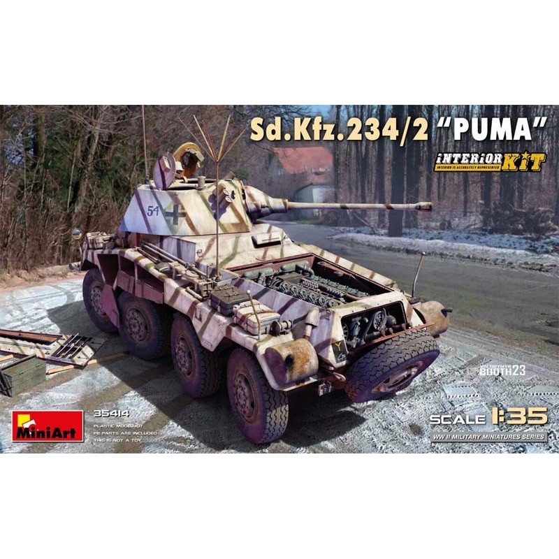 Sd.Kfz.234/2 Puma con interiores.
