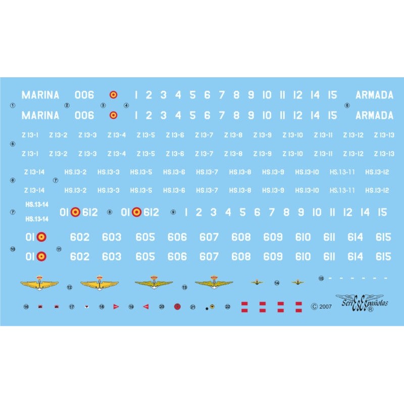 Decal set: Hughes 500 M. Decal set: Hughes 500 M.