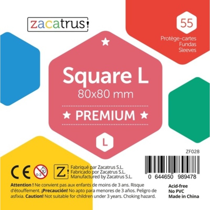 55 fundas Square L premium (80 x 80 mm).
