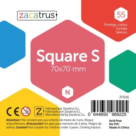 55 caixas quadradas S (70 x 70 mm).