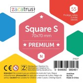 55 premium Square S sleeves (70 x 70 mm).