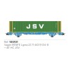 Lgnss-Plattform mit JSV-Container, RENFE.