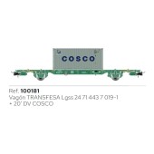 Plate-forme LGSS avec conteneur COSCO, TRANSFESA.
