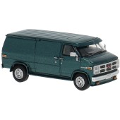 Fourgon GMC Vandura, turquoise.