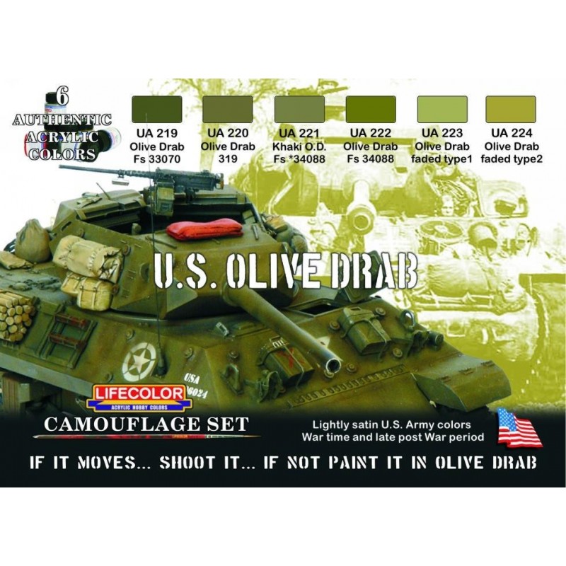 Set U.S. Olive Drab. LIFECOLOR CS11 Set U.S. Olive Drab. LIFECOLOR CS11