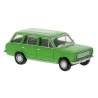Family Fiat 124, green.