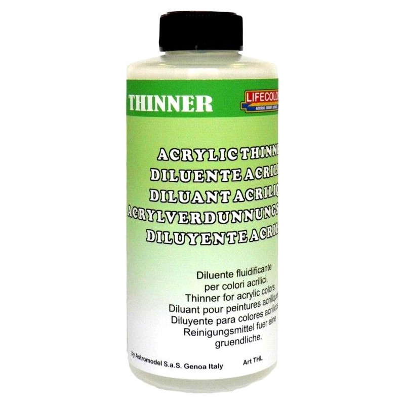 Diluyente acrílico para aerografía. 250 ml. LIFECOLOR THL
