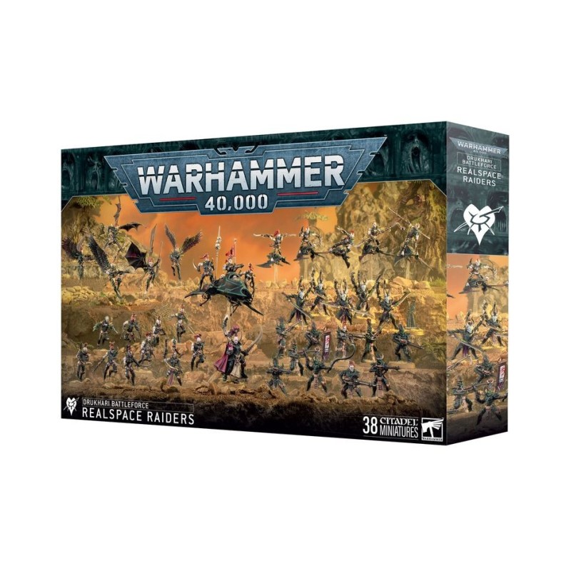 Drukhari Battle Force: Raiders no espaço real.