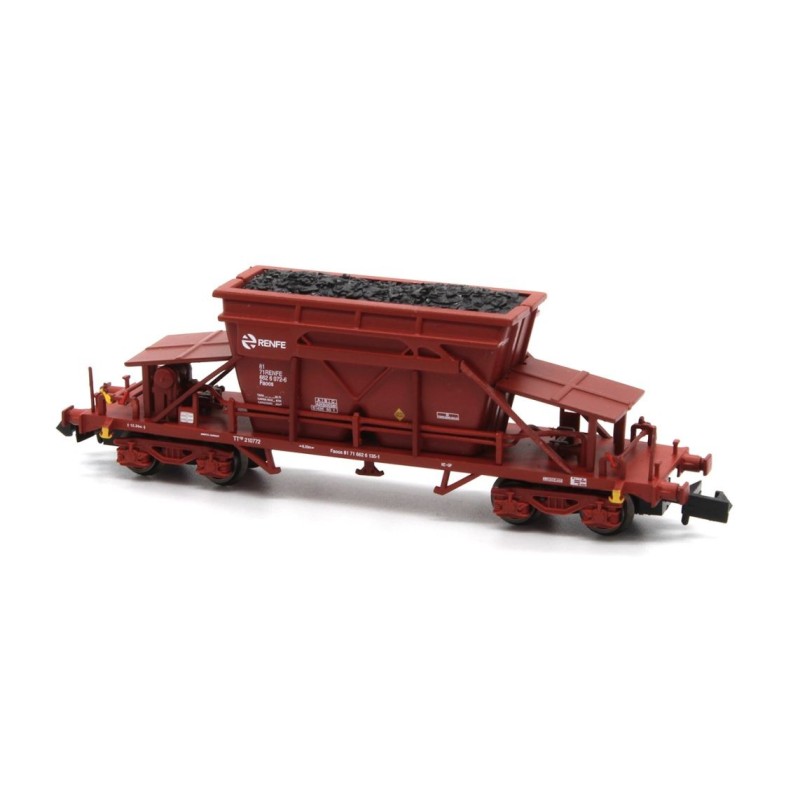 TT9 hopper wagon, RENFE. Oxide.