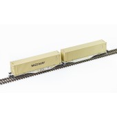 Flat wagon type Sggmrss, with Medway containers. VTG.