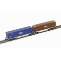 Flat wagon type Sggmrss, with WEC containers. VTG.