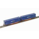 Flat wagon type Sggmrss, with UNIT45 containers. Continental Rail.