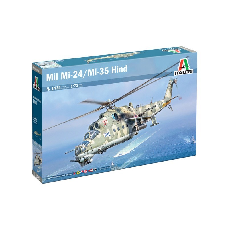 Italeri 1432 – Kit Modellismo Elicottero Mil Mi-24/Mi-35 Scala 1:72 – 29,7 Cm – Modello Plastica Da Montare