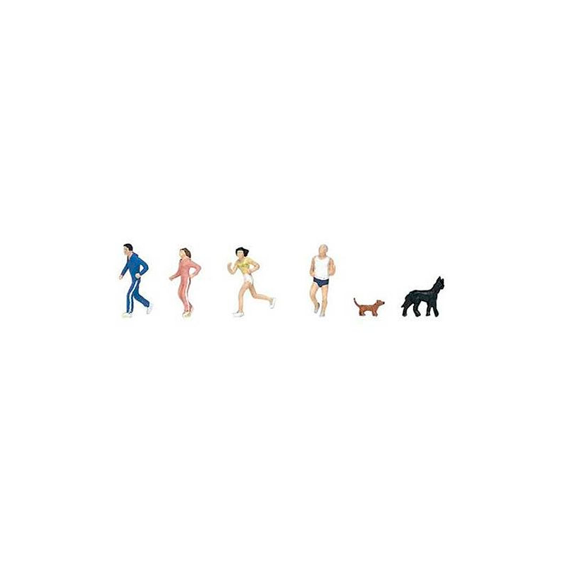 Jogger and dog.