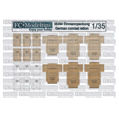 Decalcomanie: Razione di combattimento individuale tedesca (EPA).