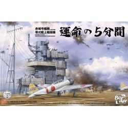 Seção de porta-aviões Akagi com A6M2 Zero.