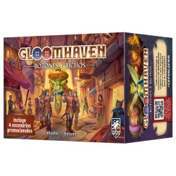 Gloomhaven: Botones y Bichos - Juego de combate táctico en solitario.
