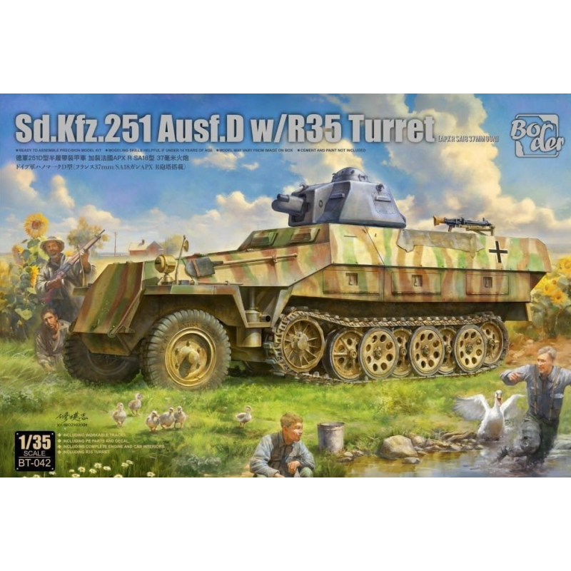Sd.Kfz. 251 Ausf. D avec tourelle R35. Sd.Kfz. 251 Ausf. D avec tourelle R35.