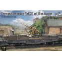 Canhão alemão FlaK 36 de 88 mm com vagão SSys.