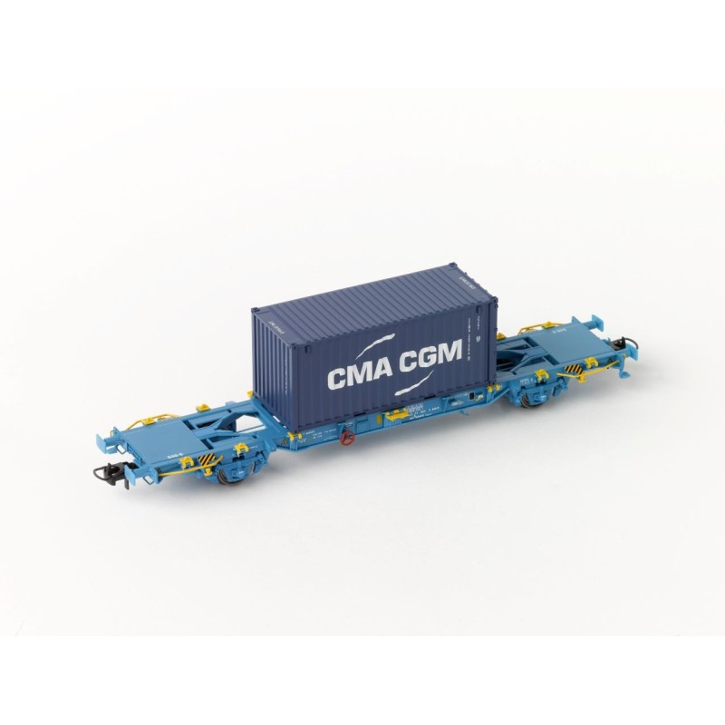 Lgnss-Plattform mit CMA CGM-Container, RENFE.