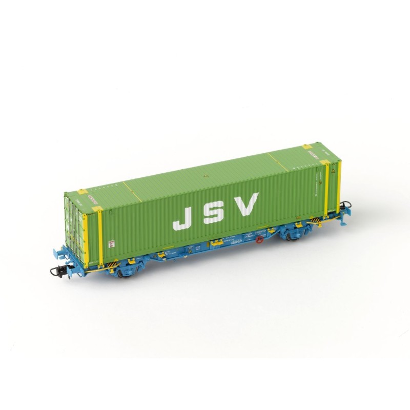 Piattaforma Lgnss con contenitore JSV, RENFE.