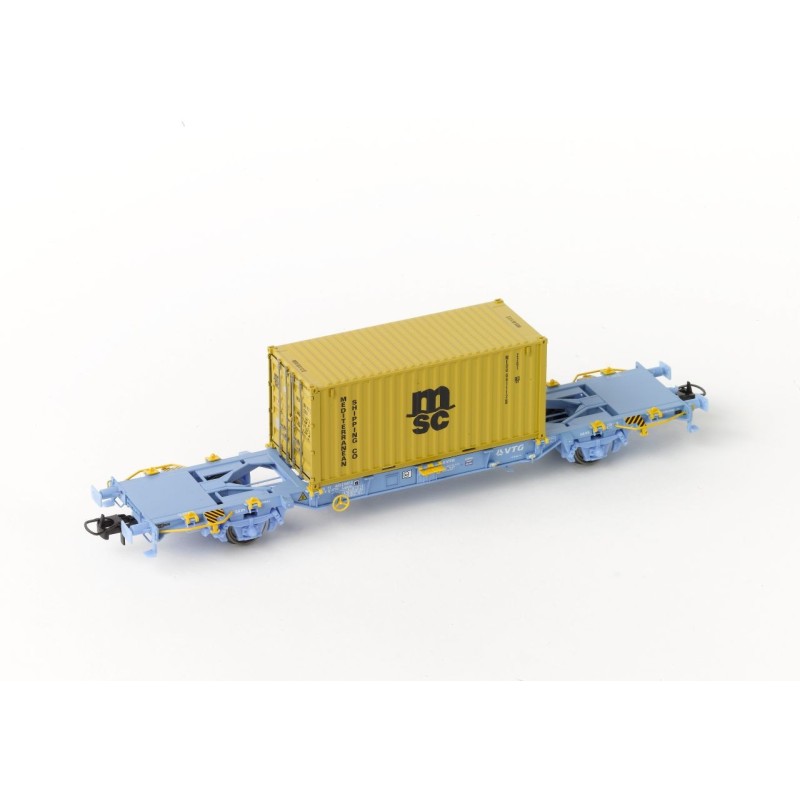 Plataforma Lgnss con contenedor MSC, VTG.