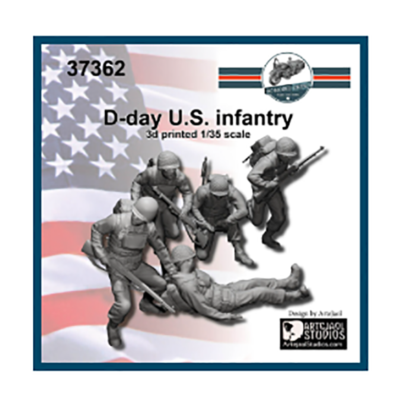 US-amerikanische D-Day-Infanterie.