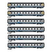 Conjunto de 6 carros Cisalpino.