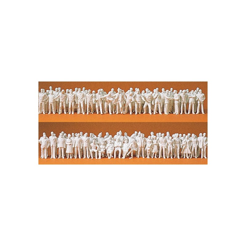 190 unpainted miniature figures. PREISER 80990 190 unpainted miniature figures. PREISER 80990