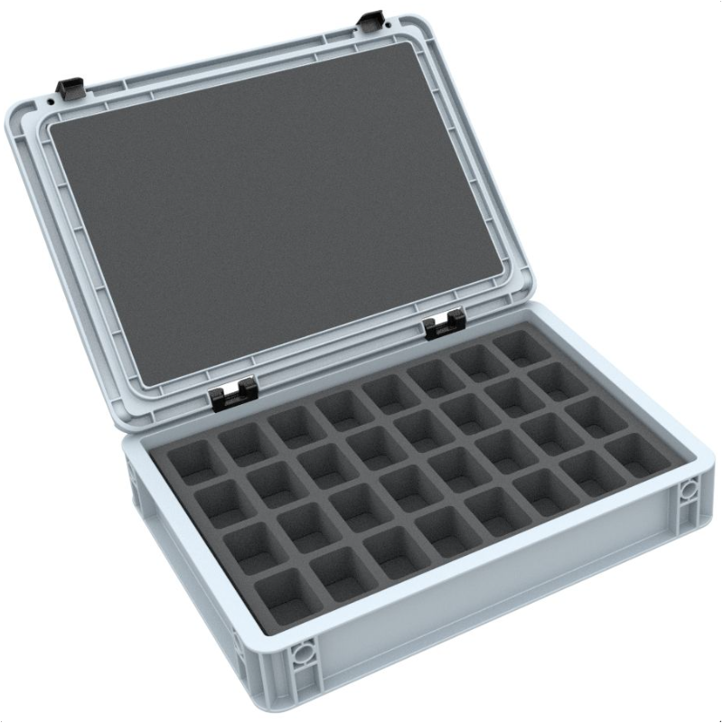 Eurobox 40 x 30 cm Set for Tabletop Miniatures (32 Compartments). Eurobox 40 x 30 cm Set for Tabletop Miniatures (32 Compartments).
