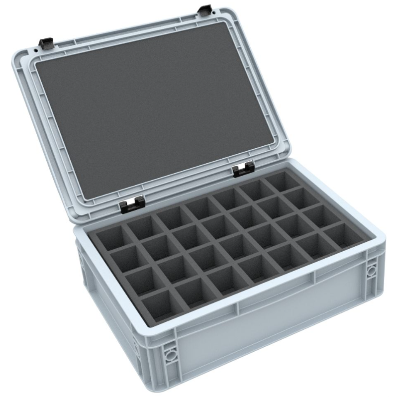 Eurobox 40 x 30 cm - Set pour miniatures de table (56 compartiments). Eurobox 40 x 30 cm - Set pour miniatures de table (56 compartiments).